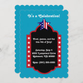 7月4日お祝い 招待状 (正面/裏面)