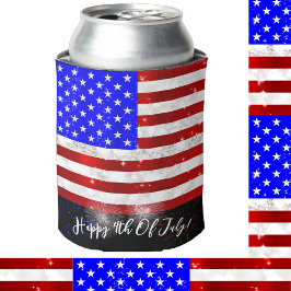 7月4日お祝い – 米国国旗 缶クーラー