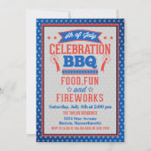 7月4日お祝いBBQパーティー 招待状 (正面)