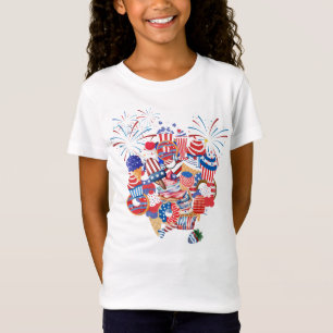 7月4日お菓子コラージュ Tシャツ