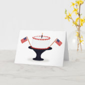 7月4日お誕生日ケーキ カード (黄色い花)