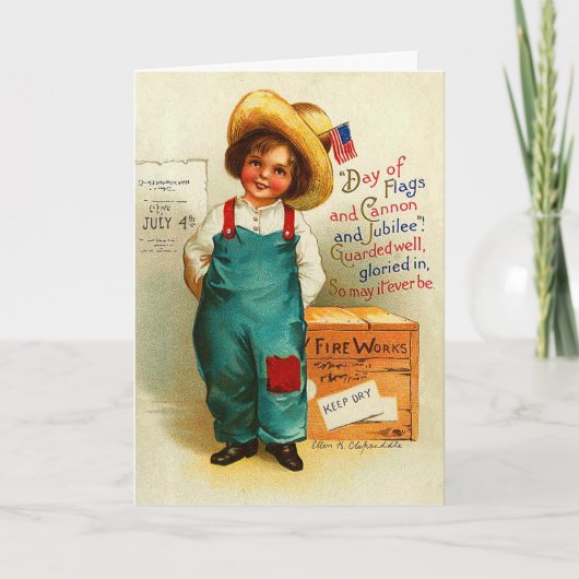 7月4日かわいいカード カード (正面)