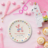 7月4日かわいいバルーンスター誕生日パーティー ペーパープレート (パーティー)