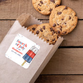 7月4日かわいいパーティーの好意ラベル スクエアシール