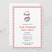 7月4日かわいいプールパーティー発表 案内状 (正面/裏面)