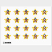 7月4日かわいい子犬–71009 星シール (シート)