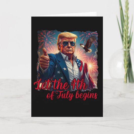 7月4日が始まる Let Funny Trump アメリカン Fi カード (正面)