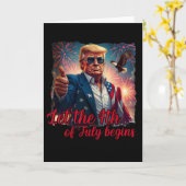 7月4日が始まる Let Funny Trump アメリカン Fi カード (黄色い花)