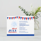 7月4日こどもの誕生日会の招待状 招待状 (スタンド正面)