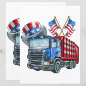 7月4日ごみトラックおかしなシャツ男女 (正面/裏面)