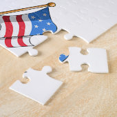 7月4日ごみトラックおかしなシャツ男女 ジグソーパズル (側面)