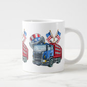 7月4日ごみトラックおかしなシャツ男女 ジャンボコーヒーマグカップ (右)