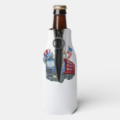 7月4日ごみトラックおかしなシャツ男女 ボトルクーラー (ボトル裏面)