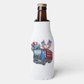 7月4日ごみトラックおかしなシャツ男女 ボトルクーラー (ボトル正面)