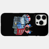 7月4日ごみトラックおかしなシャツ男女 Case-Mate iPhoneケース (裏面 (横))