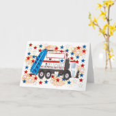 7月4日ごみ車 カード (黄色い花)