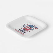 7月4日ちょうどポプシクル愛国心のために ペーパープレート (傾斜あり)