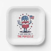 7月4日ちょうどポプシクル愛国心のために ペーパープレート (正面)