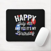7月4日とYes私の誕生日独立記念日 マウスパッド (マウス)