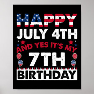 7月4日とYes私の7誕生日独立 ポスター