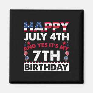 7月4日とYes私の7誕生日独立 マグネット