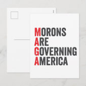 7月4日にアメリカを統治するモロン シーズンポストカード (正面/裏面)
