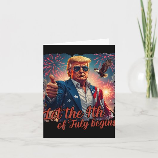 7月4日にトランプ愛国者おもしろいFを始める カード (正面)