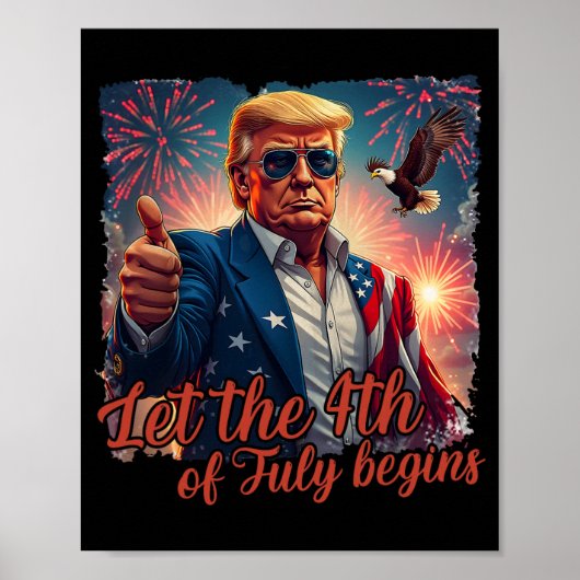 7月4日にトランプ愛国者おもしろいFを始める ポスター (正面)