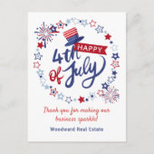 7月4日にビジネスを輝かせてくれてありがとう シーズンポストカード (正面)