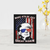 7月4日に再びトランプ素晴らしを作る カード (黄色い花)