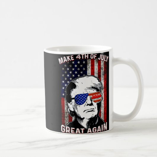 7月4日に再びトランプ素晴らしを作る コーヒーマグカップ (右)