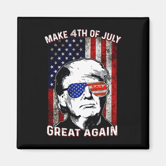 7月4日に再びトランプ素晴らしを作る マグネット (正面)