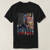 7月4日に再びトランプ素晴らし・アおもしろいメリカ Tシャツ (デザイン正面)