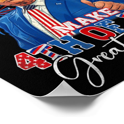 7月4日に再び愛国的な花火を作素晴らしる ポスター (角)