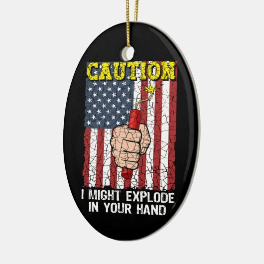 7月4日に手を握った時に爆発する可能性がある セラミックオーナメント (左)