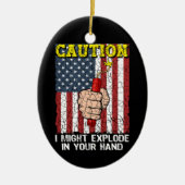7月4日に手を握った時に爆発する可能性がある セラミックオーナメント (正面)