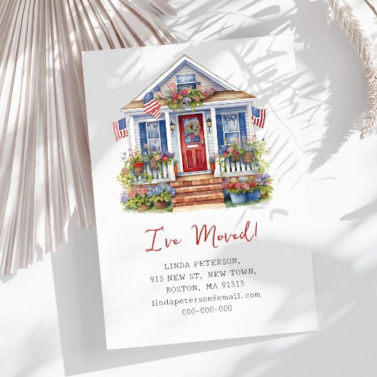 7月4日に新しい住所を変更 ノートカード