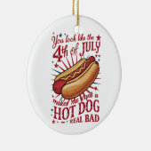 7月4日に見るとホットドッグが欲しい セラミックオーナメント (右)