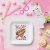7月4日に見るとホットドッグが欲しい ペーパープレート (パーティー)