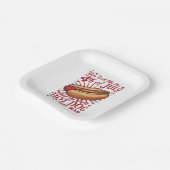 7月4日に見るとホットドッグが欲しい ペーパープレート (傾斜あり)