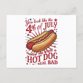 7月4日に見るとホットドッグが欲しい ポストカード