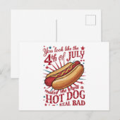 7月4日に見るとホットドッグが欲しい ポストカード (正面/裏面)