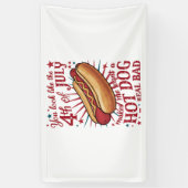 7月4日に見るとホットドッグが欲しい 横断幕 (縦)