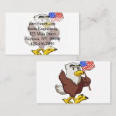 7月4日に開催されるイーグル国旗 |背景色 名刺 (正面/裏面)