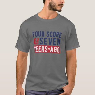 7月4日に4点7ビール Tシャツ