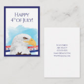 7月4日のお客様に満足 ノートカード (正面/裏面)