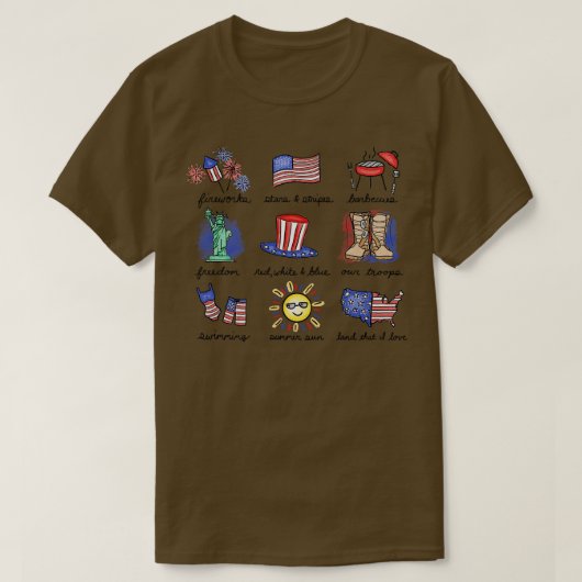 7月4日のお気に入り Tシャツ (デザイン正面)