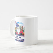 7月4日のお祝いの喜び コーヒーマグカップ (正面左)