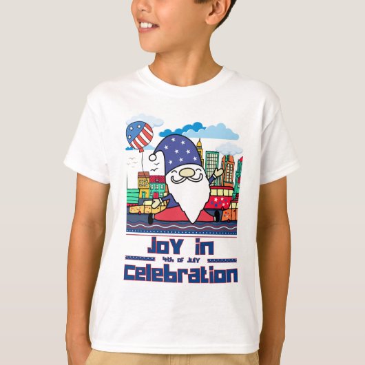 7月4日のお祝いの喜び Tシャツ (正面)