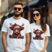 7月4日のお祝いカウ トライブレンドTシャツ
